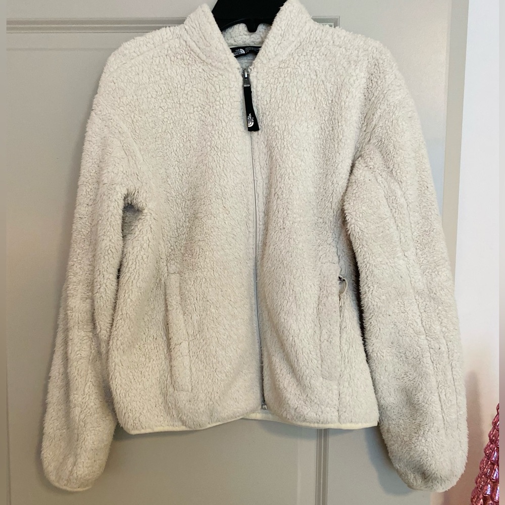 Cream North Face Sherpa Jacket Size Small!